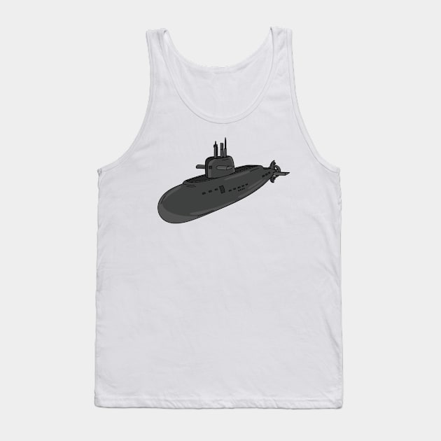 Submarine cartoon illustration Tank Top by Cartoons of fun